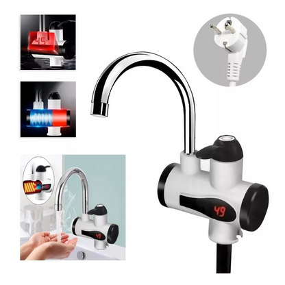 Robinet instant cu incalzire rapida si afisaj LCD digital - Otel inoxidabil premium