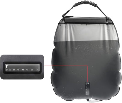 Dus camping PVC 15L, cu indicator de temperatura, incalzire solara eficienta