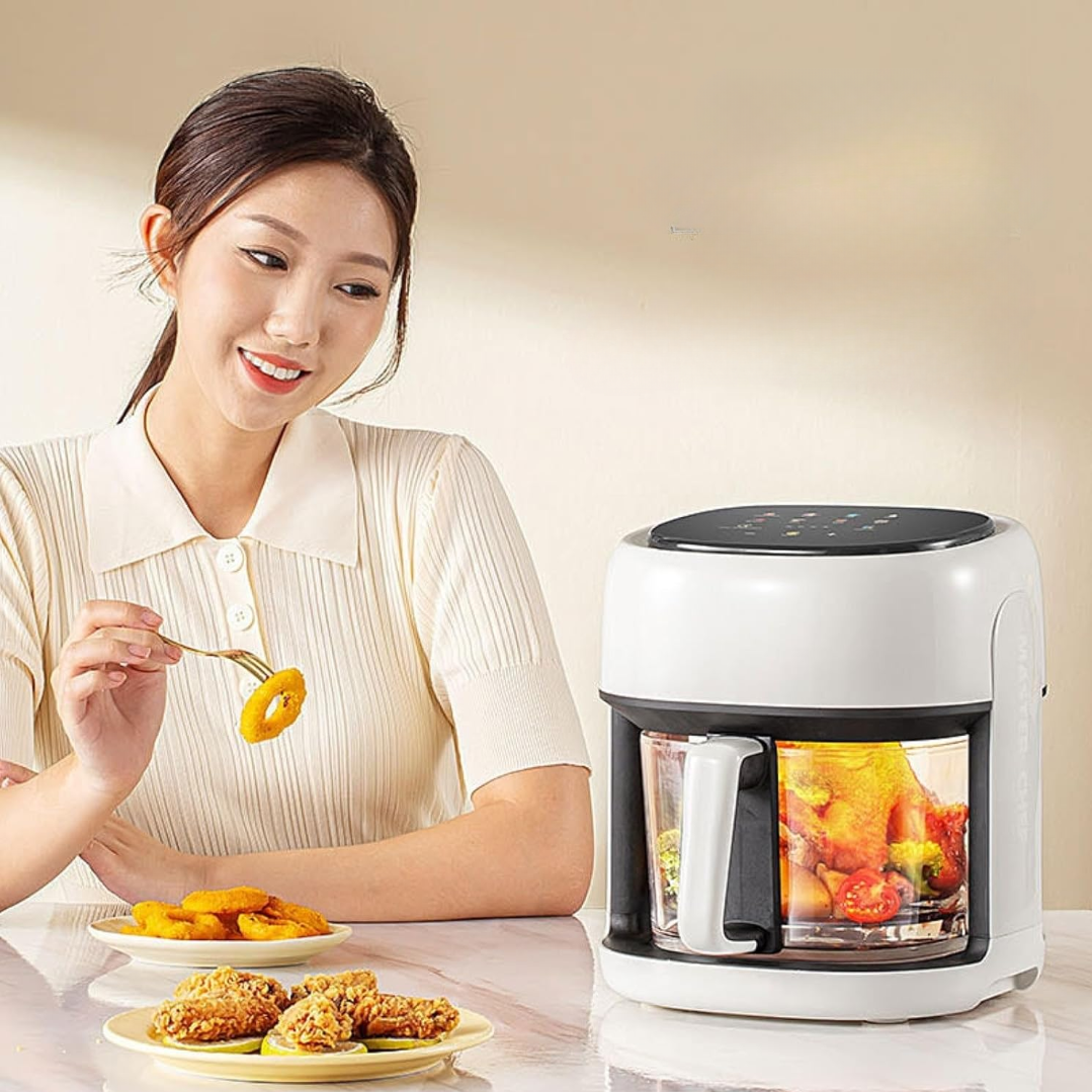 Friteuza cu Aer Cald 8.5L - Vas Transparent Rezistent, Protectie Supraincalzire