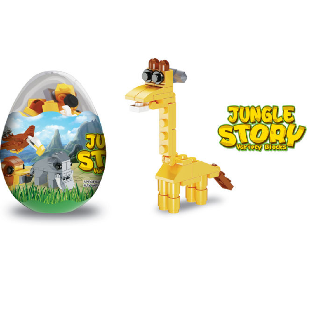 Set 12 Oua cu Surprize Animale din Jungla - Jucarie Educativa pentru Copii 3+ Ani