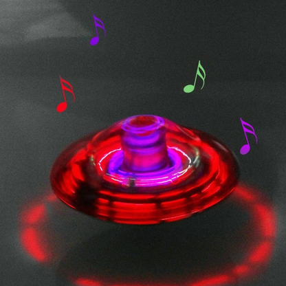 Spinner Giroscop LED cu Muzica si Lumini Colorate - Jucarie Interactiva Anti-Stress