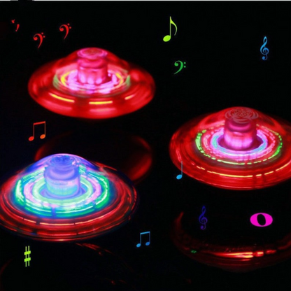 Spinner Giroscop LED cu Muzica si Lumini Colorate - Jucarie Interactiva Anti-Stress