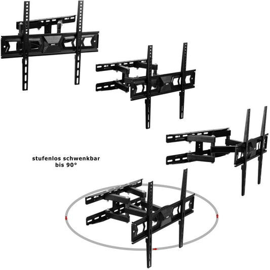 Suport TV de perete 26-65, Reglabil, Negru vesa 400x400mm
