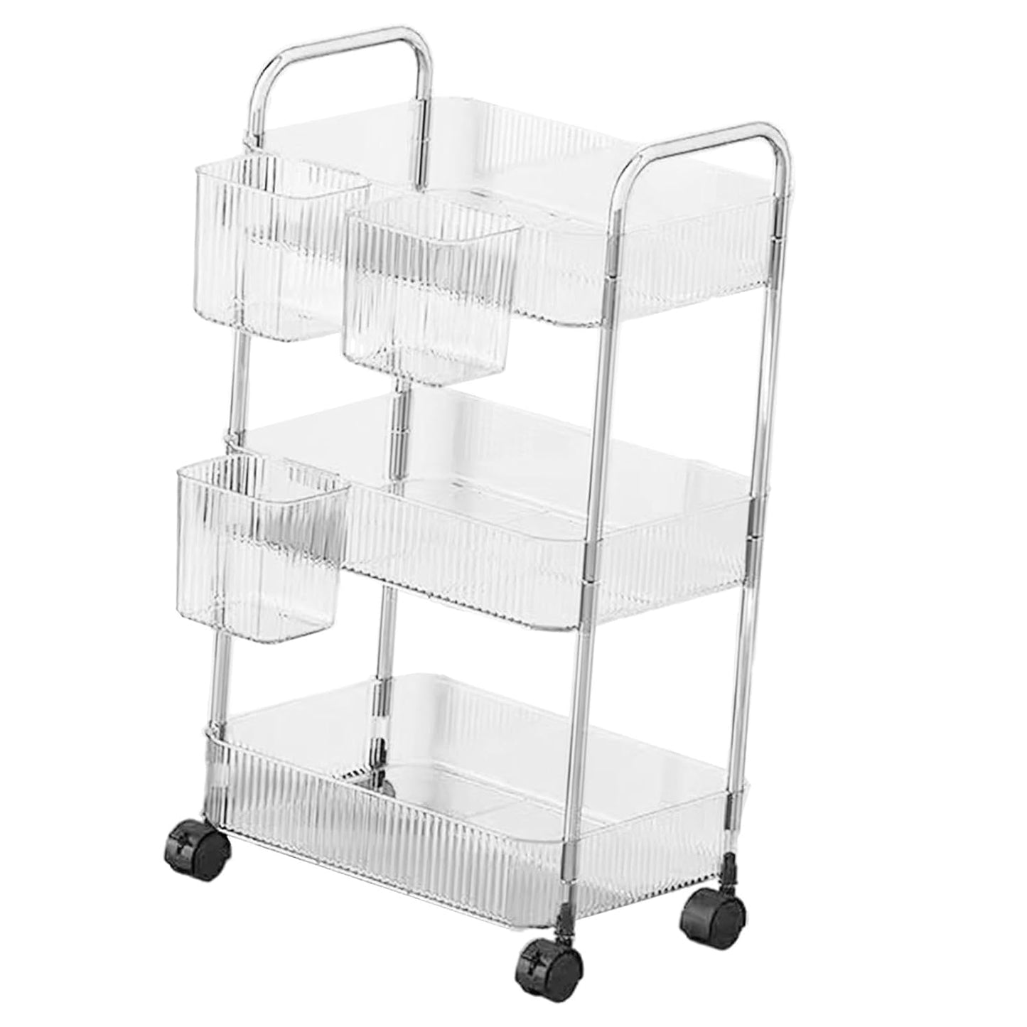 Carucior Mobil Universal 3 Nivele 36x23x69cm - Organizare Eficienta Baie si Bucatarie