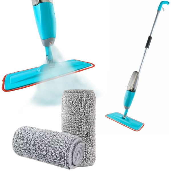 Mop Rotativ 360° cu Galeata Dubla si Stoarcere Automata - Include 2 Rezerve
