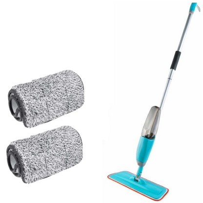 Mop cu Pulverizator si Microfibre - Set Complet cu 2 Rezerve si Rezervor 600ml
