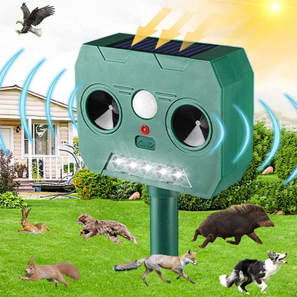 Aparat Solar Ultrasunete Impotriva Daunatorilor - Repelent Ecologic cu Senzor de Miscare PIR