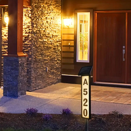 Stalp Solar Iluminat Pentru Numere Casa - Design Modern, Rezistent IP65, Iluminare LED Alb Cald/Rece