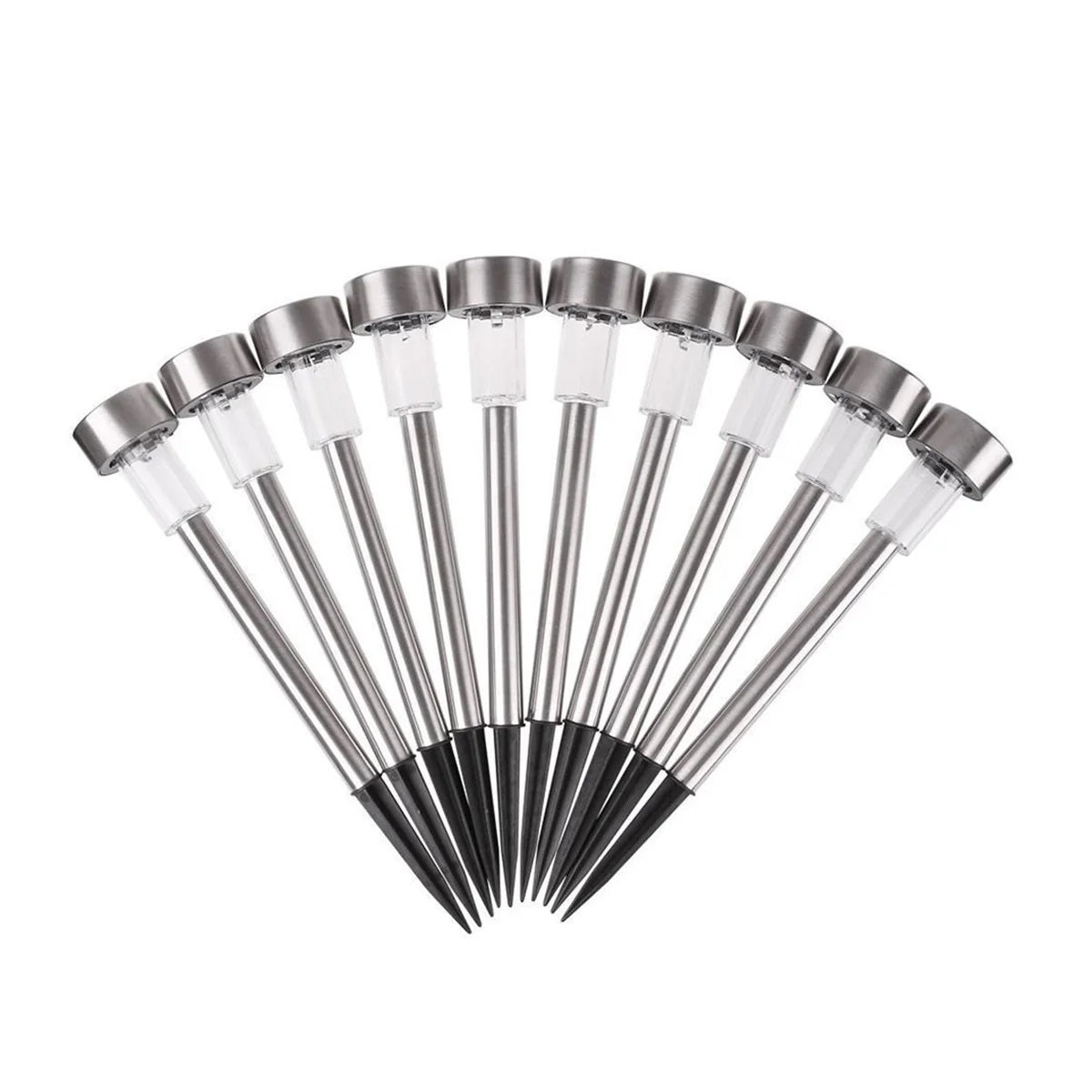Set 10 Lampi Solare Gradina LED - Iluminat Exterior Alb Cald, Design Tarus