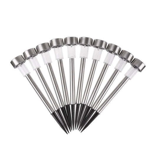 Set 10 Lampi Solare Gradina LED - Iluminat Exterior Alb Cald, Design Tarus