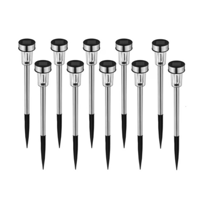 Set 10 Lampi Solare LED de Gradina Tip Tarus - Iluminat Decorativ Alb Rece