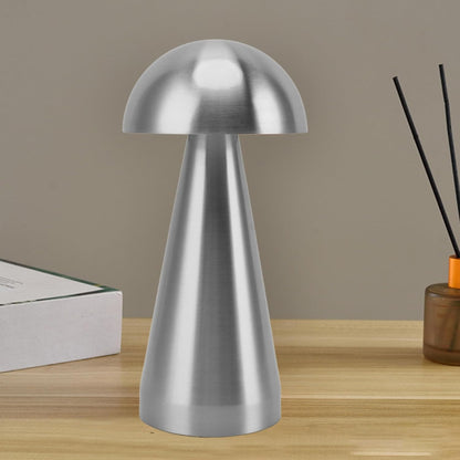 Lampa LED de Masa Design Ciuperca - Control Touch, 3 Culori Reglabile, Finisaj Metalic