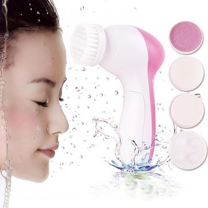 Perie Faciala Curatare Ten 5in1 - Set Complet Ingrijire Profesionala Acasa
