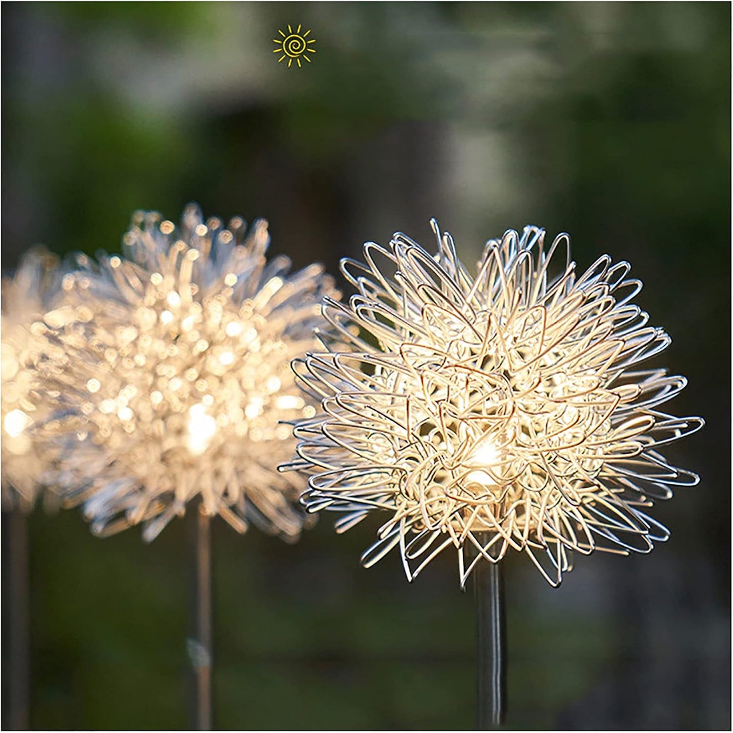 Set 2 Decoratiuni Luminoase Solare Papadie - Iluminat Exterior Eco-Friendly cu LED