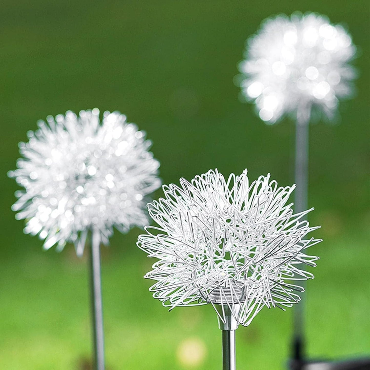 Set 2 Decoratiuni Luminoase Solare Papadie - Iluminat Exterior Eco-Friendly cu LED