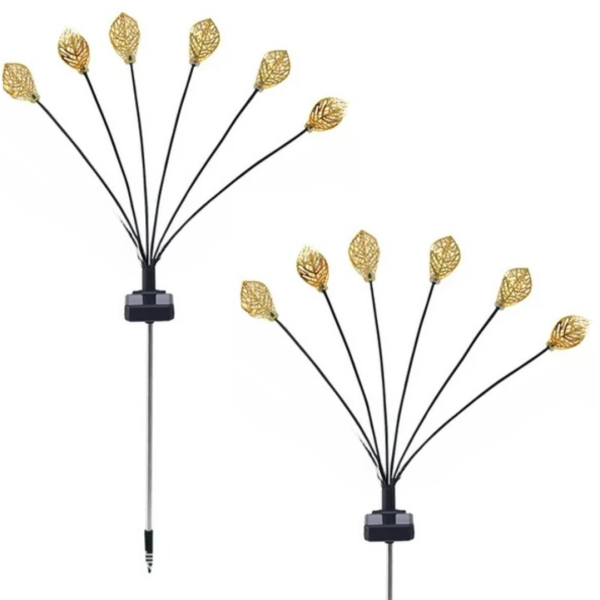Set 2 Pomisori Solari LED Decorativi - 6 Bulbi Per Bucata, Design Oriental, Impermeabili IP65