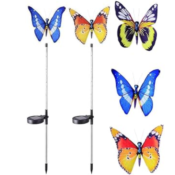 Set 2 Lampi Solare LED Tip Palmier RGB - Iluminat Decorativ Gradina