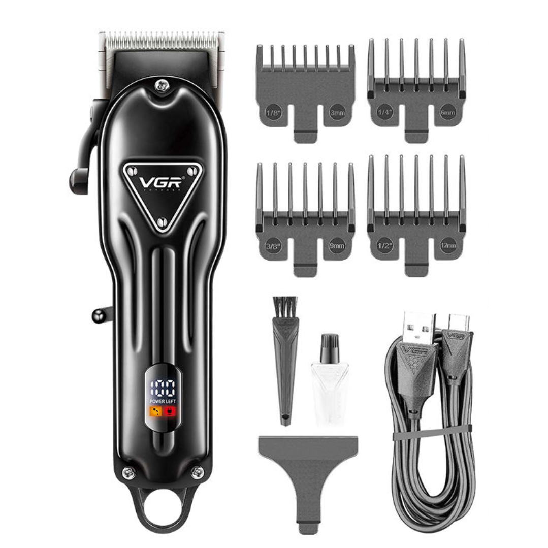 Masina de Tuns Profesionala VGR V-051 Fara Fir - Baterie 2500mAh, Afisaj LED Digital, Accesorii Incluse