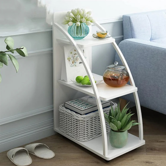 Etajera Multifunctionala cu 3 Rafturi pentru Spatii Mici - Masa Laterala Eleganta