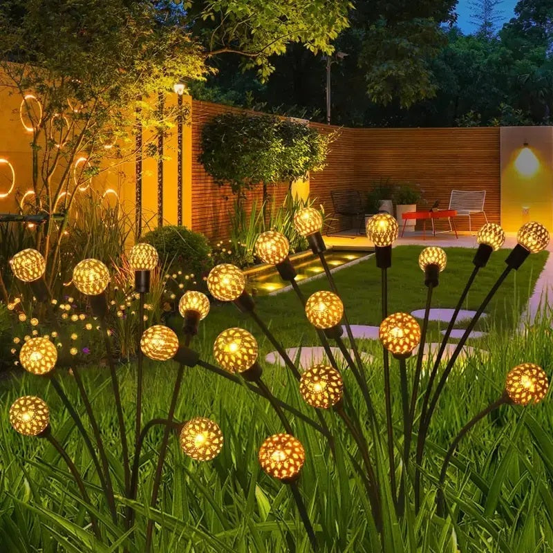 Set 2 Pomisori Solari LED Decorativi - 6 Bulbi Per Bucata, Design Oriental, Impermeabili IP65