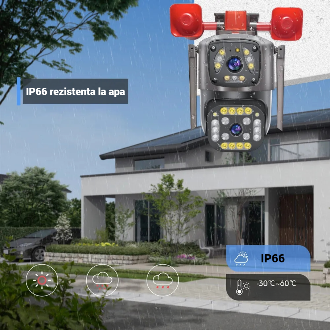 Camera Supraveghere WiFi PTZ 2MP Ultra HD - Interior/Exterior cu Detectare Miscare si Viziune Nocturna