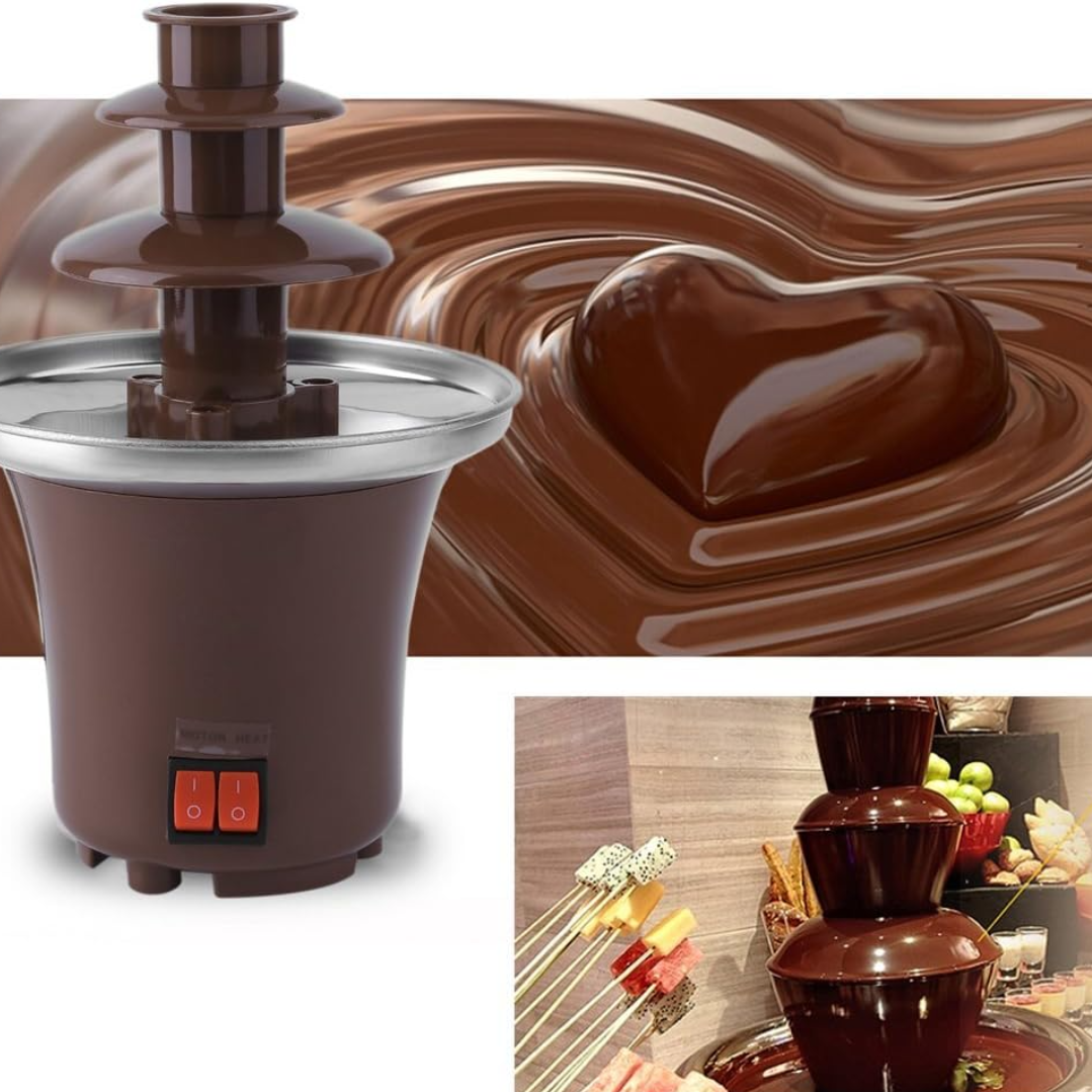 Fantana Electrica de Ciocolata cu 3 Nivele - Mini Dispenser Pentru Petreceri si Evenimente