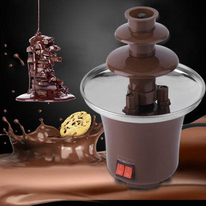 Fantana Electrica de Ciocolata cu 3 Nivele - Mini Dispenser Pentru Petreceri si Evenimente