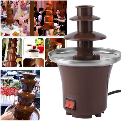 Fantana Electrica de Ciocolata cu 3 Nivele - Mini Dispenser Pentru Petreceri si Evenimente