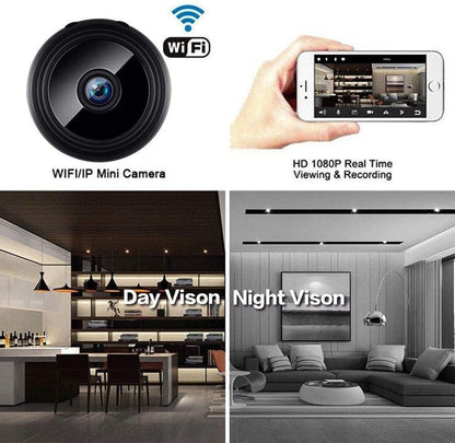 PROMO 1+1 Gratis, Camera de Dimensiuni Mici Wifi Full HD 1080p Suport Card 128gb, Vizualizare Live pe Telefon