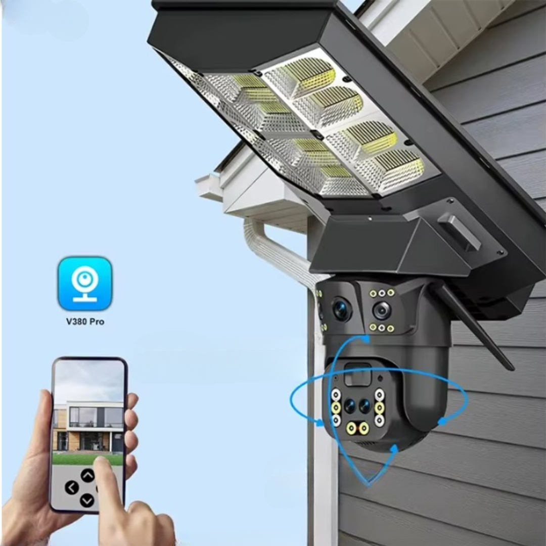 Camera Solara Inteligenta 4MP cu PTZ si Conectivitate 4G - Supraveghere Completa cu Iluminare LED