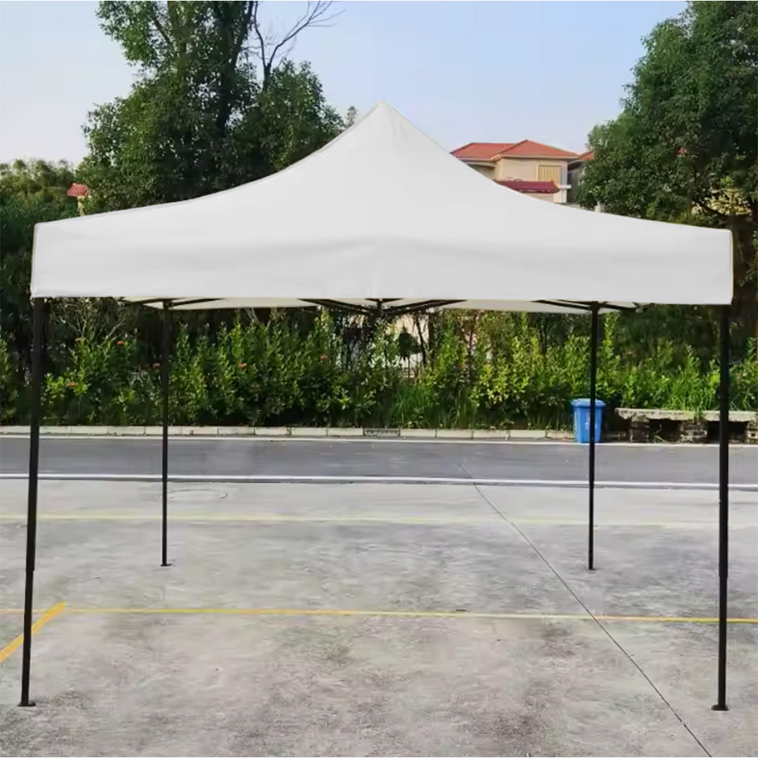 Pavilion Pliabil de Gradina 3x3m - Cadru Metalic Rezistent, Alb, Montaj Rapid