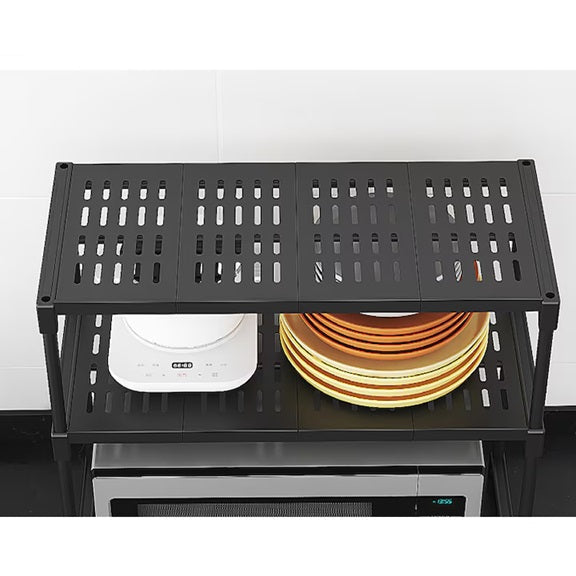 Raft Organizator Microunde cu 2 Etaje - Suport Multifunctional pentru Bucatarie