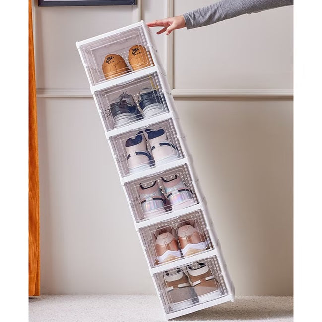 Raft organizare incaltaminte alb, compact si rezistent - Design modern pentru hol si dressing