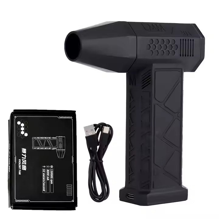 Suflanta Aer Comprimat Portabila 130.000 RPM cu Lanterna LED si 4 Trepte Viteza