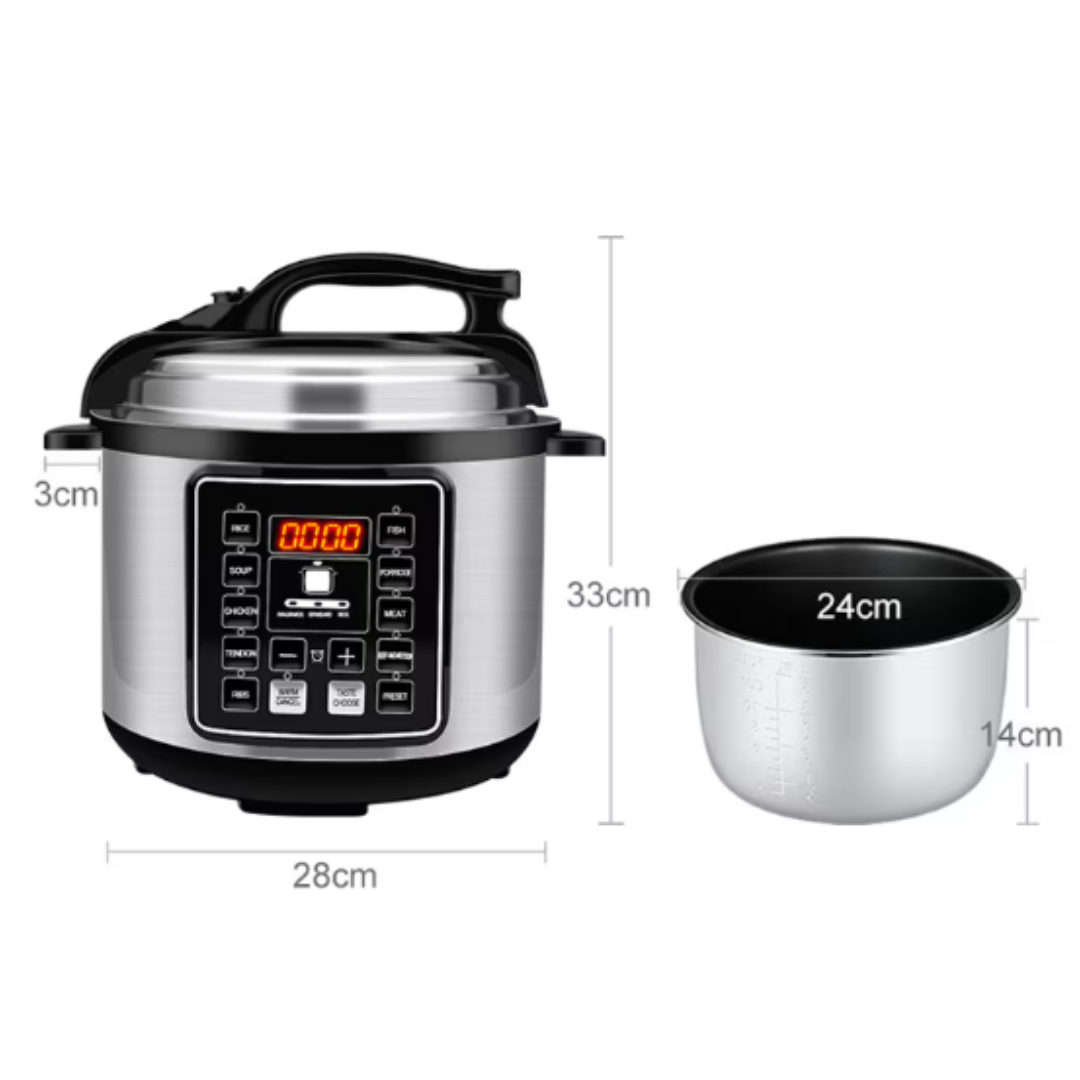 Oala Sub Presiune Electrica Multifunctionala 14 in 1, 6L, Display LED - Gatire Rapida si Eficienta
