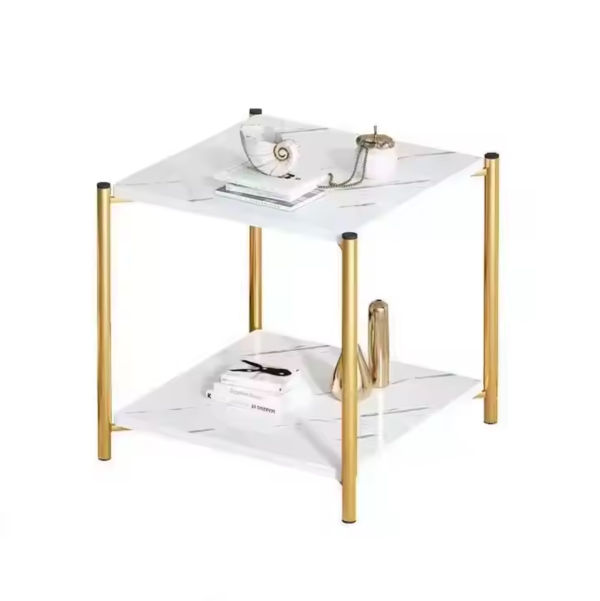 Masa Ovala din Metal pentru Cafea - Design Modern Minimalist Maro