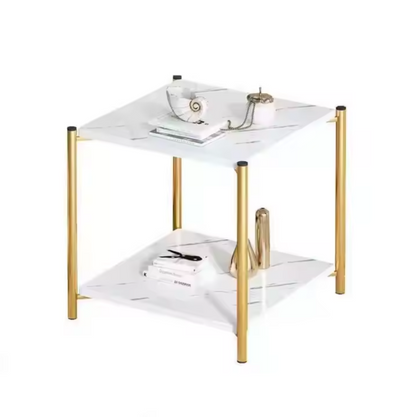 Masa Ovala din Metal pentru Cafea - Design Modern Minimalist Maro
