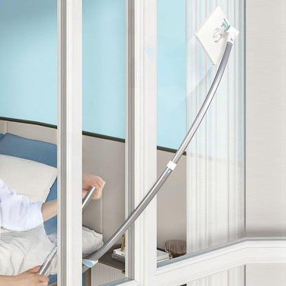 Stergator Telescopic pentru Geamuri la Inaltime - Maner Flexibil Curbat cu 2 Lavete Incluse
