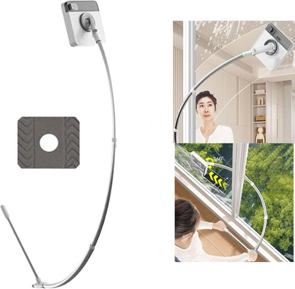 Stergator Telescopic pentru Geamuri la Inaltime - Maner Flexibil Curbat cu 2 Lavete Incluse