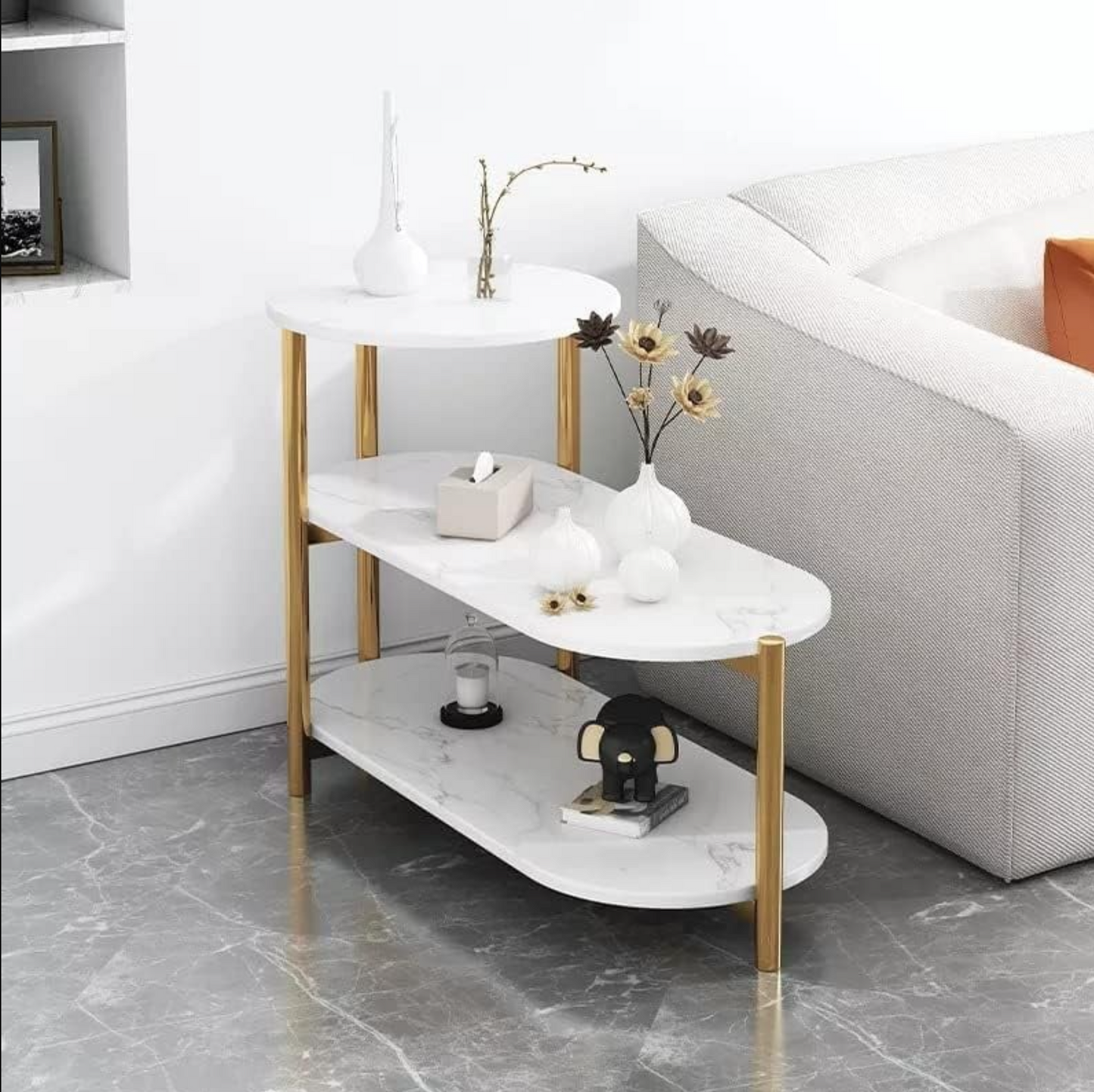 Masa de cafea moderna cu 3 spatii depozitare - Design decorativ inedit pentru living