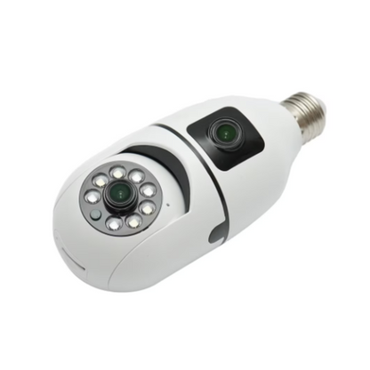 Camera de Supraveghere Inteligenta cu Bec E27, Rotatie 360°, Viziune Nocturna Color si Audio Bidirectional