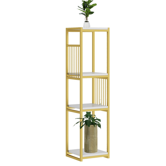 Raft Modern cu 4 Polite pentru Plante, Carti si Decoratiuni - Suport Multifunctional Design Contemporary