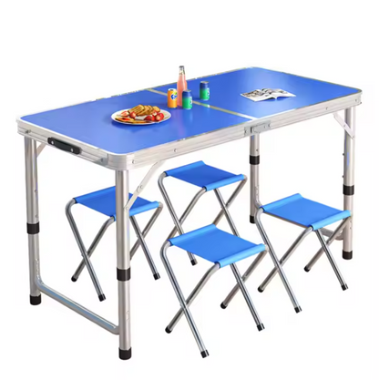 Set Masa Pliabila Camping cu 4 Scaune - Compacta si Portabila pentru Drumetii si Picnic