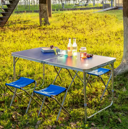 Set Masa Pliabila Camping cu 4 Scaune - Compacta si Portabila pentru Drumetii si Picnic