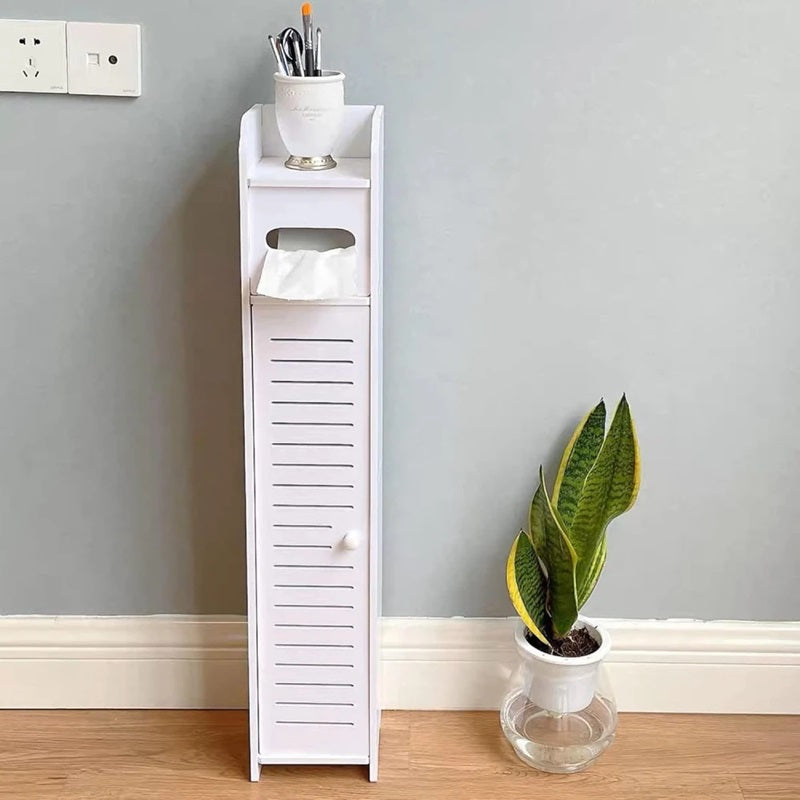 Dulap din lemn pentru baie - Multifunctional cu rafturi spatioase pentru depozitare optima