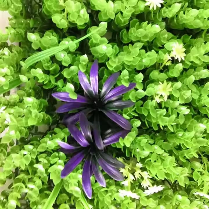 Panou Decorativ Perete cu Flori Artificiale 40x60cm - Verde Vertical Fara Intretinere