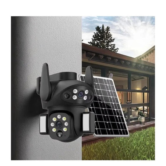 CAMERA SOLARA DUBLA + CARD 128GB