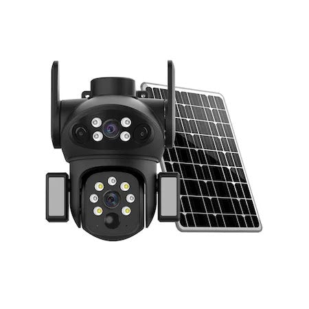 CAMERA SOLARA DUBLA + CARD 128GM