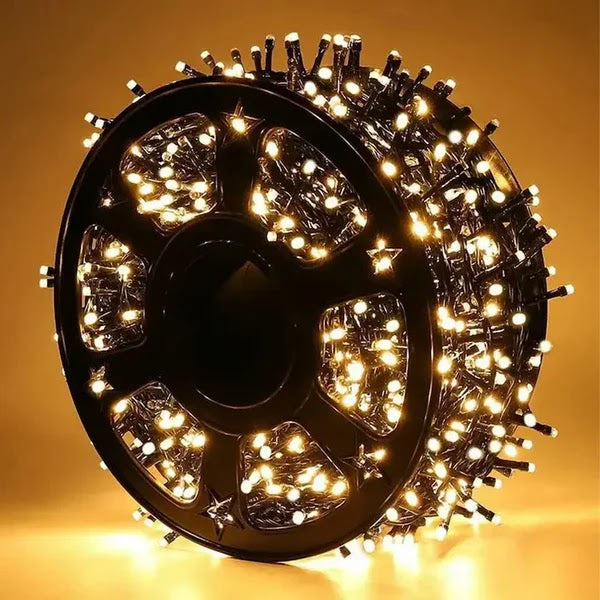 Instalatie De Craciun, Tip Rola, Pentru Interior/Exterior, Lungime 100 m, 8 Moduri De Lumini