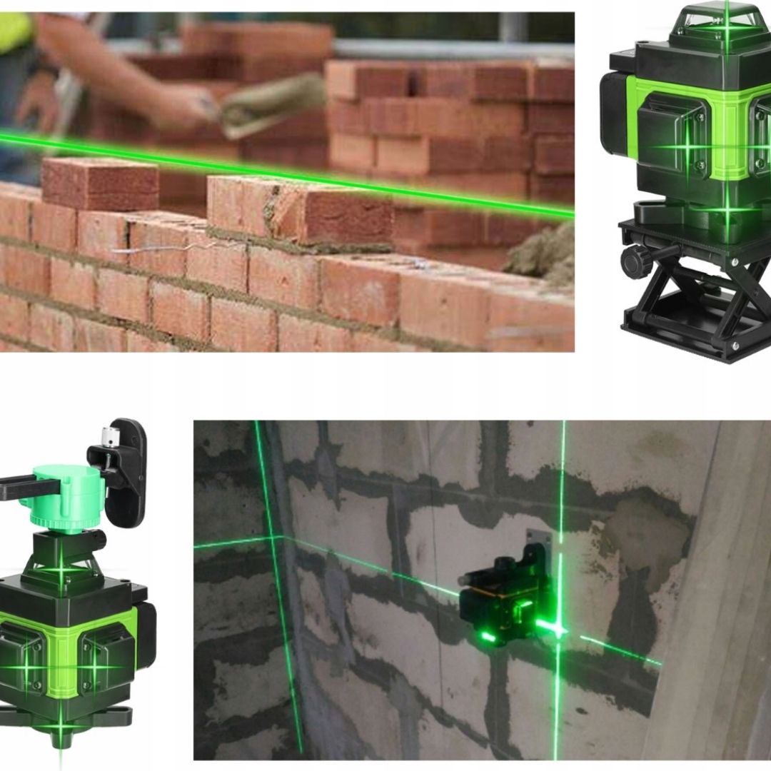 NIVELA LASER 16 LINII - 4D, 2 ACUMULATORI SI 10 ACCESORII